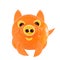 Healthy eating. Little pig, made of orange