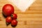 Healthy eating. Red tomatoes. Healthy food on a wooden background