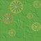 Healthy eating textured 3d seamless pattern. Green embossed ornamental backgtound. Vector repeat natural products backdrop. Fruits