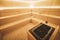 Healthy finnish sauna interior