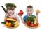 Healthy food of children.