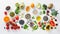 Healthy food clean eating selection: vegetable, seeds, superfood, cereal, vegetable generative ai