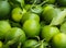 Healthy food - close view of unripe green mandarins