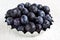 Healthy food concept: frozen blueberries on white background