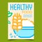 Healthy Food Creative Advertising Poster Vector