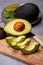 Healthy food, fresh ripe hass avocado from Peru