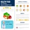 Healthy Food Infographics Products With Vitamins, Health Nutrition Lifestyle Concept