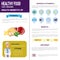 Healthy Food Infographics Products With Vitamins, Health Nutrition Lifestyle Concept