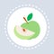 Healthy fresh food apple fruit icon healthcare medical service logo medicine and health symbol concept flat