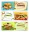 Healthy Fresh Sandwiches Advertisement Banners Set