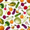 Healthy fresh seamless vegetables pattern