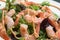 Healthy fresh shrimp salad