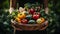 Healthy of Fresh Vegetables a farmer a basket of freshly harvested vegetables.The vibrant assortment of broccoli, tomatoes, and