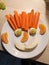 Healthy funny face snack for hungry kids