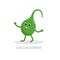 Healthy gallbladder cartoon character isolated on white background. Happy gallbladder icon vector flat design. Healthy