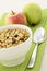 Healthy granola and fresh fruits