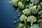 Healthy green organic raw broccoli florets. Generative AI