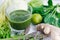Healthy green vegetable juice