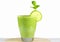 Healthy green vegetable smoothie with apples,spinach,cucumber,l