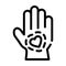 Healthy hand skin line icon vector illustration