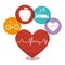 healthy heart cardio icon