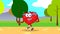 Healthy Heart Cartoon Character Jogging In The Park