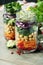 Healthy Homemade Mason Jar Salad