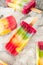 Healthy Homemade Rainbow Popsicles