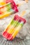 Healthy Homemade Rainbow Popsicles