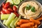 Healthy Homemade Veggie Hummus Plate