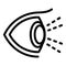 Healthy human eye icon, outline style