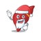 Healthy human liver Santa cartoon character with cute ok finger