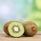 Healthy kiwi fruit with copyspace