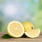 Healthy lemon fruits with copyspace