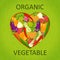 Healthy life - heart shape with vegetables