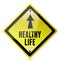 Healthy Life Road Sign illustration