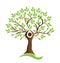 Healthy life tree human symbol vector