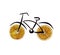 Healthy lifestyle concept - bike with orange wheel