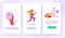 Healthy lifestyle concept with heart rate,  woman jog in sport outfit, hand hold smartphone with fitness app, water bottle, nutrit