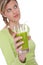 Healthy lifestyle series - Woman with kiwi juice