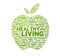 Healthy Living Apple Illustration