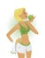 Healthy living girl vector