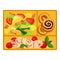 Healthy lunchbox icon, cartoon style
