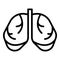 Healthy lungs icon outline vector. Medical xray