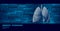 Healthy lungs respiratory internal organs. Binary code data flow. Doctor online innovative technology vector