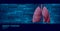 Healthy lungs respiratory internal organs. Binary code data flow. Doctor online innovative technology vector