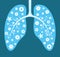 Healthy lungs. Vector illustration