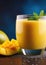 Healthy mango and chia seed smoothie, tropical fruits, healthy eating and nutrition, diet smoothie for