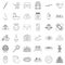 Healthy maternity icons set, outline style