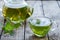 Healthy melissa tea natural organic aromatic drink